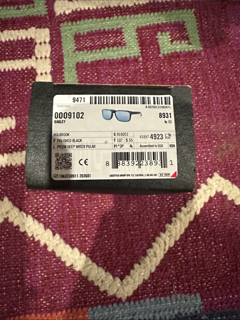 Oakley Holbrook Label - Polished Black with Blue Lenses